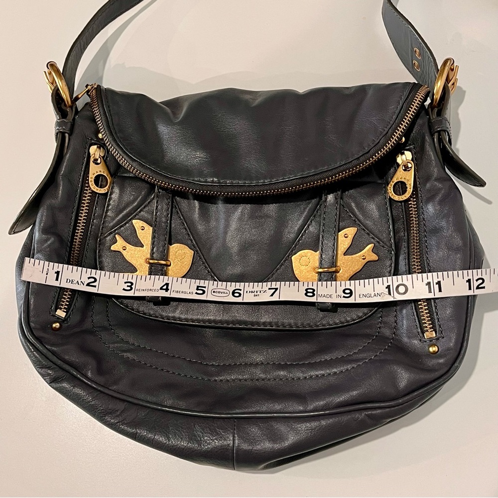 Marc by Marc Jacob’s Q Groovee Bird Leather Hobo Crossbody | Vintage Rare Boho - Picture 13 of 15